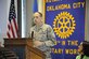 Lt. Gen. Lee K. Levy II, Air Force Sustainment Center commander, speaks to the Rotary Club of Oklahoma City at their monthly luncheon March 14, 2017, Oklahoma City, Oklahoma. The general spoke about the importance of the support the AFSC and Team Tinker receive from the community while detailing the maintenance missions conducted at Tinker. (U.S. Air Force photo/Greg L. Davis)