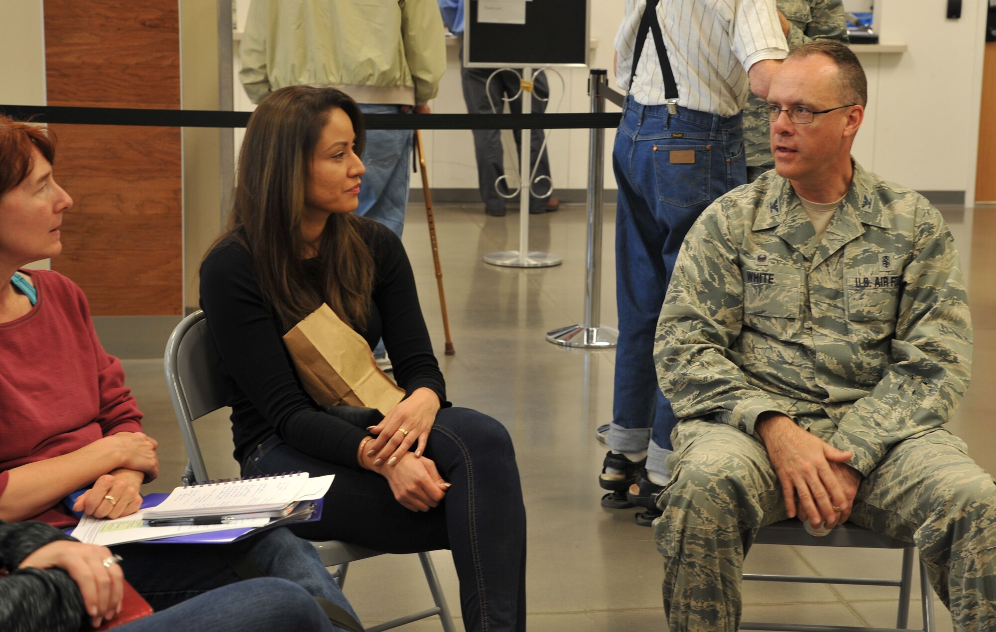 The 377th Medical Group held the first ever “Coffee with Commanders” at the Kirtland Base Exchange on March 23. 
The event is an interactive forum held to help improve service at the medical group. 
