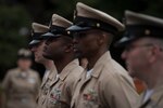 YOKOSUKA, Japan (April 1, 2017) During evening colors Chief Petty Officers from U.S. 7th Fleet and USS Blue Ridge (LCC 19) honor fallen Chiefs on the day of the 124th birthday of the Chief Petty Officers rank. The rank of chief petty officer was established on April 1, 1893. (U.S. Navy photo by Mass Communication Specialist 2nd Class Leonard Adams/Released)