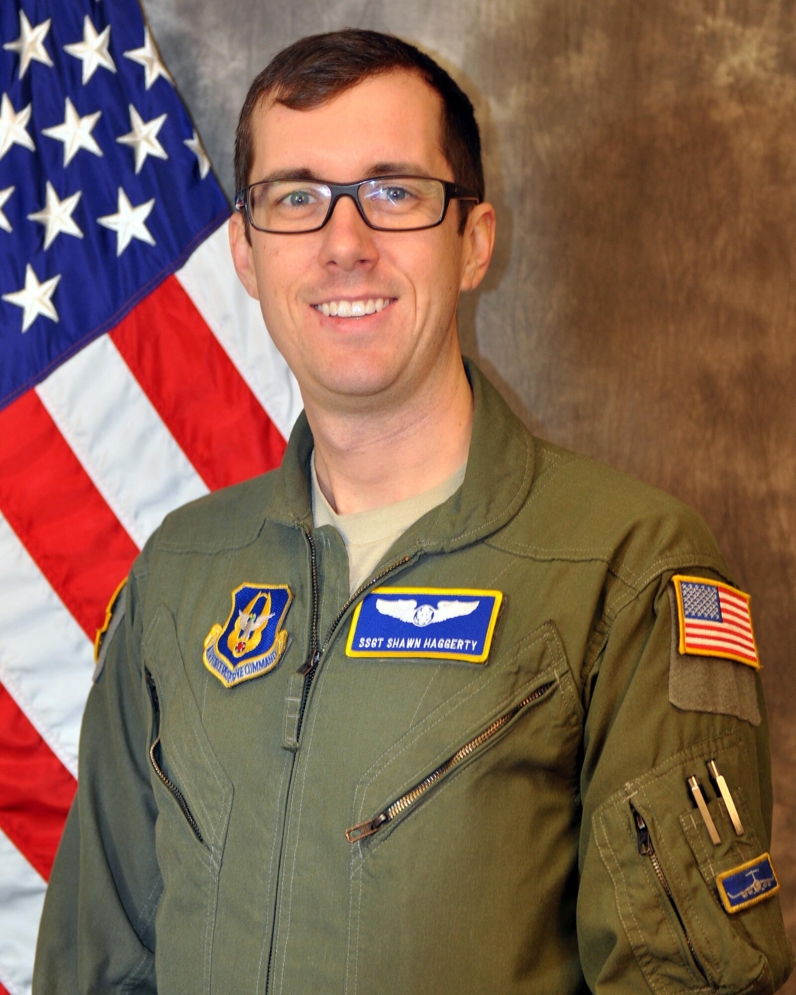 Staff Sgt. Shawn Haggerty, 89th Airlift Squadron loadmaster, is the 445th Airlift Wing Airman of the Quarter, first quarter