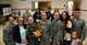 Judges and competitors who participated in the 341st Missile Wing cupcake war pose for a photo April 3, 2017, at Malmstrom Air Force Base, Mont. The competition yielded a third, second and first place winning team who received prizes and a trophy. (U.S. Air Force photo/Senior Airman Magen M. Reeves)