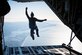 A member of the U.S. Navy Leap Frogs jumps from an 815th Airlift Squadron C-130J Super Hercules aircraft  April 4. The Leap Frogs coordinated with the Flying Jennies to complete this jump and several others out of Keesler Air Force Base, Mississippi as joint training for both groups, which was also in conjunction with Navy Week and the Mississippi bicentennial celebration. (U.S. Air Force photo/Staff Sgt. Heather Heiney)