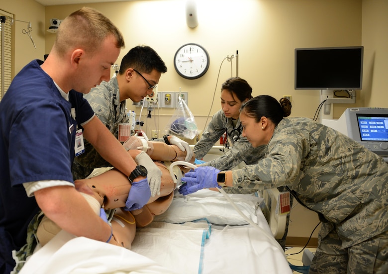 Luke medical personnel engage in simulated training > Luke