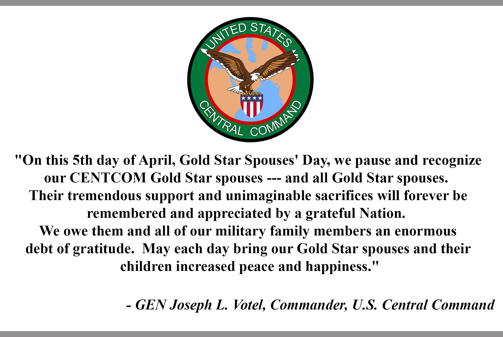 recognizes Gold Star spouses