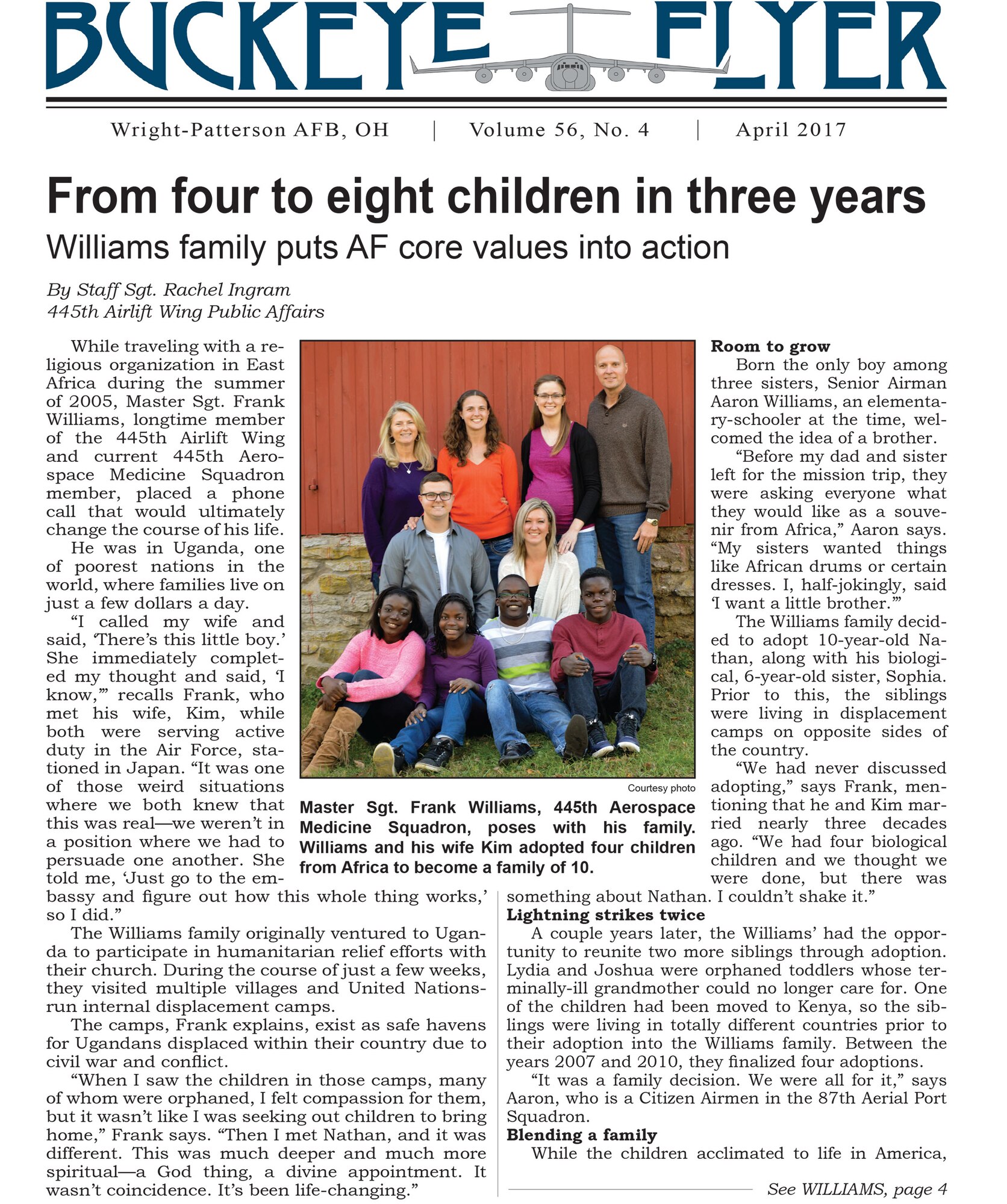 The Buckeye Flyer is the official publication of the 445th Airlift Wing and includes eight pages of stories, photos and features