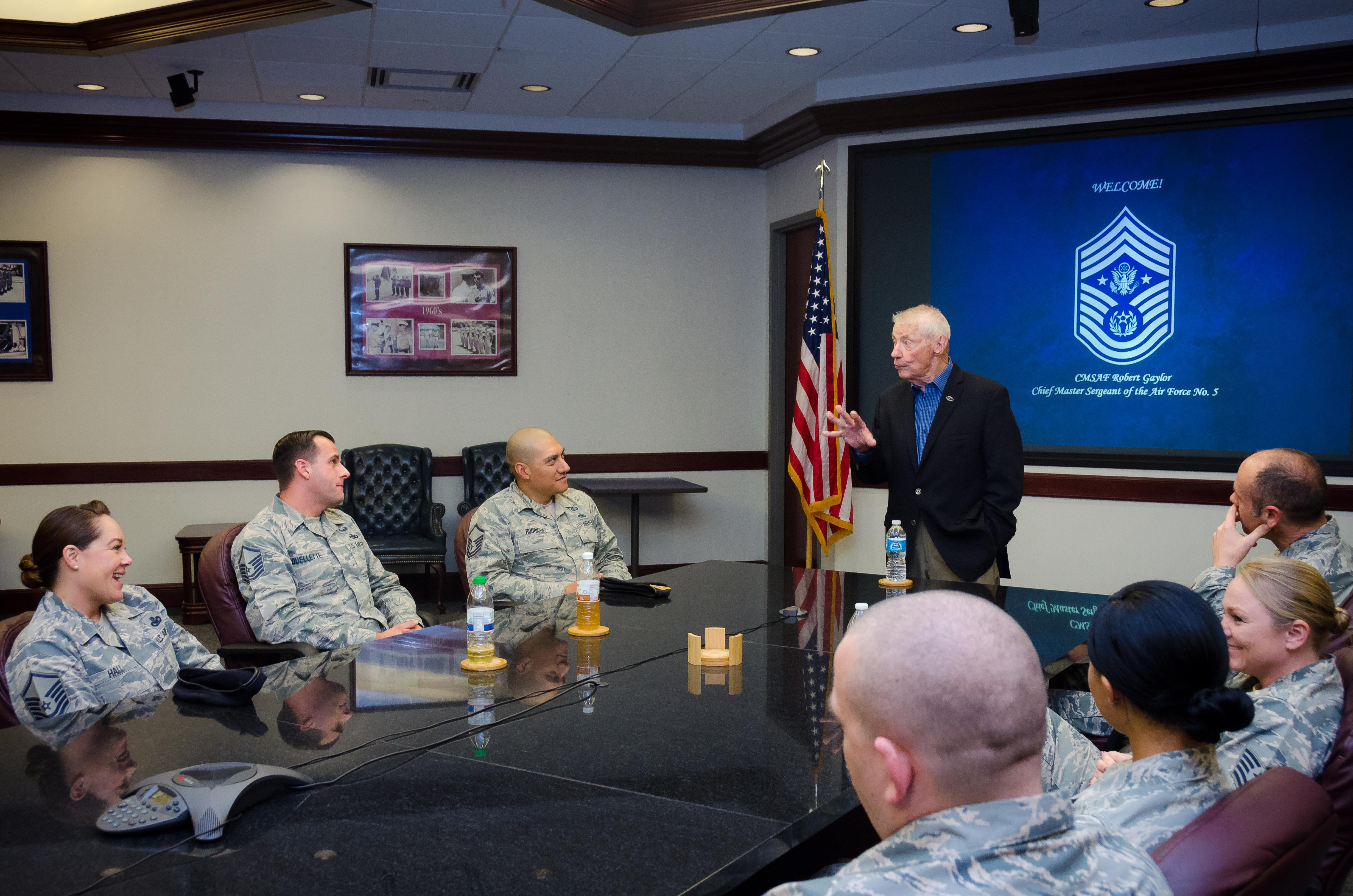 Retired Cmsaf Connects With Airmen Air University Au Air