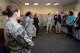 Retired Chief Master Sgt. Robert Gaylor visits with Airmen from the Air Force Installation and Mission Support Center at Joint Base San Antonio-Lackland, March 30, 2017. Gaylor was the fifth Chief Master Sergeant of the Air Force serving from 1977-1979. Now at age 86, Gaylor continues to visit Airmen across the Air Force. (U.S. Air Force photo by Malcolm McClendon)