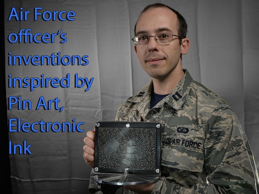 Capt. Daniel Stambovsky, a physicist assigned to the 32nd Intelligence Squadron at Fort Meade, Maryland, recently received notification that two of patents from his previous assignment at the Air Force Research Laboratory in Rome, New York, have been processed and approved: the “Actuated Pin Antenna Reflector” and the “Radio Frequency Emissive Display Antenna and System for Controlling.” (U.S. Air Force graphic/Staff Sgt. AJ Hyatt)