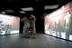 U.S. Air Force Staff Sgt. Ricardo Cuellar and Master Sgt. Alex Orino of the 129th Security Forces Squadron demonstrate the multitude use of the Multiple Interactive Learning Objectives (MILO) Range at Moffett Air National Guard Base, Calif., Feb. 15-2017.  The MILO Range, is a modular area designed to accommodate a multitude of training scenarios to law enforcement agencies. (U.S. Air National Guard photo by Senior Airman Zachiah Roberson/released)