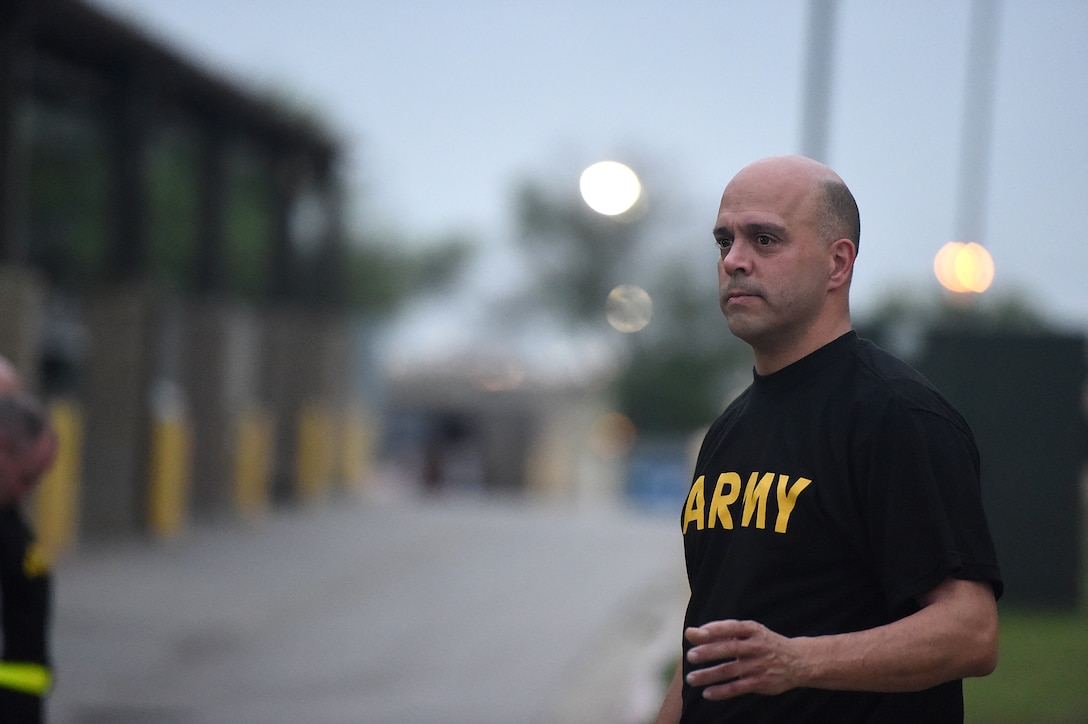 Command Sgt. Maj. Gilbert Garrett, command sergeant major of the 3/335th Training Support Battalion speaks to his Soldiers during the first formation at Fort Hood, Texas on March 28, 2017. The Army Reserve’s 3/335th TSBn, based out of Fort Sheridan, Illinois, will be assigned to the 120th Infantry Brigade, First Army, Division West while on their mobilization, and will be training Army Reserve and National Guard forces ahead of overseas deployments. 
(U.S. Army Reserve photo by Sgt. Aaron Berogan)