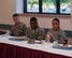 Airmen of the 2nd Bomb Wing have breakfast with wing leadership to discuss solutions around base at Barksdale Air Force Base, La., April 4, 2017. During breakfast, the Airmen learned about upcoming plans for the base and made suggestions for the future of Barksdale. (U.S. Air Force photo/Airman 1st Class Stuart Bright)