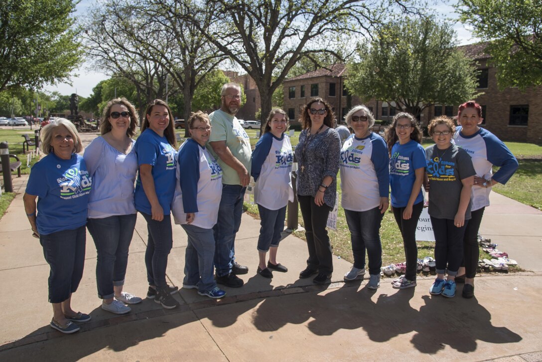 Members of Sheppard’s Family Advocacy staff and the Wichita Falls Child Abuse Prevention Committee hosted the annual Walk of Knowledge April 4, 2017, at Midwestern State University in the spirt of Child Abuse Prevention Month. The event aims to raise awareness and educate the community on strategies for preventing child abuse. (U.S. Air Force photo by 2nd Lt. Jacqueline Jastrzebski)