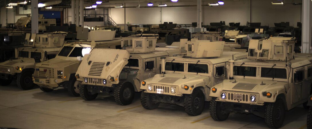 Security Force’s vehicles are parked at the 91st Security Support Squadron’s Vehicle Building on Minot Air Force Base, N.D., Mar. 28, 2017. The 91 SSPTS supports the missions of both the 91st Missile Wing and 5th Bomb Wing by tracking their vehicles usage and maintenance. (U.S. Air Force photo/Airman 1st Class Austin M. Thomas)