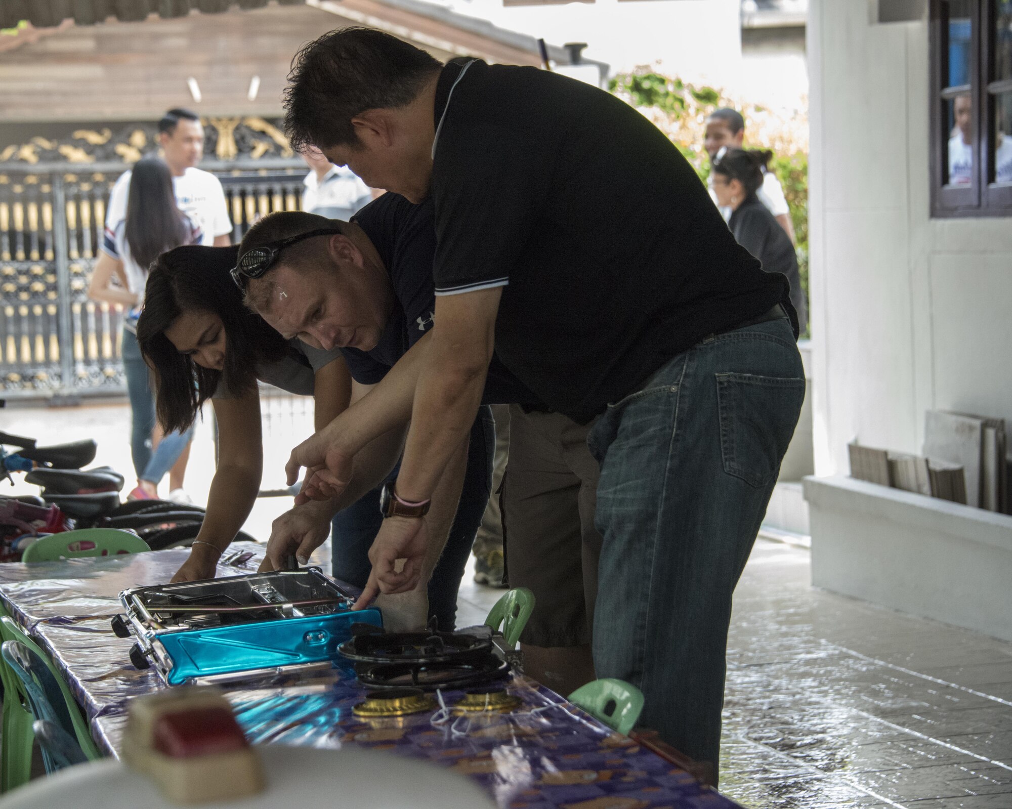 Members of the 353rd Special Operations Group and Royal Thai Air Force 601st Squadron supported home renovation projects requested by Sparrow Home, a private, non-profit orphanage during a community relations event, March 12, 2017 in Bangkok, Thailand. The military members demonstrated appreciation to the local community during Teak Torch 2017 with a donation of supplies and manpower. (U.S. Air Force photo by Capt. Jessica Tait)