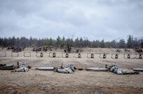 Competitors for the 80th Training Command and 99th Regional Support Command’s Best Warrior Competition zero their M16-A2 rifles April 4, 2017. As part of the competition, soldiers needed to qualify on both the M16 and M9 pistol.