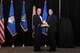 Col. Bruce R. Cox, the 307th Bomb Wing commander, presents Dwayne Richards, 307th Force Support Squadron, the 307th Bomb Wing’s Civilian of the Year award for 2016. The award was presented during the 307th Bomb Wing’s 75th Anniversary and Awards Gala at the Shreveport Convention Center April 1, 2017. (U.S. Air Force photo by Staff Sgt. Callie Ware/Released)