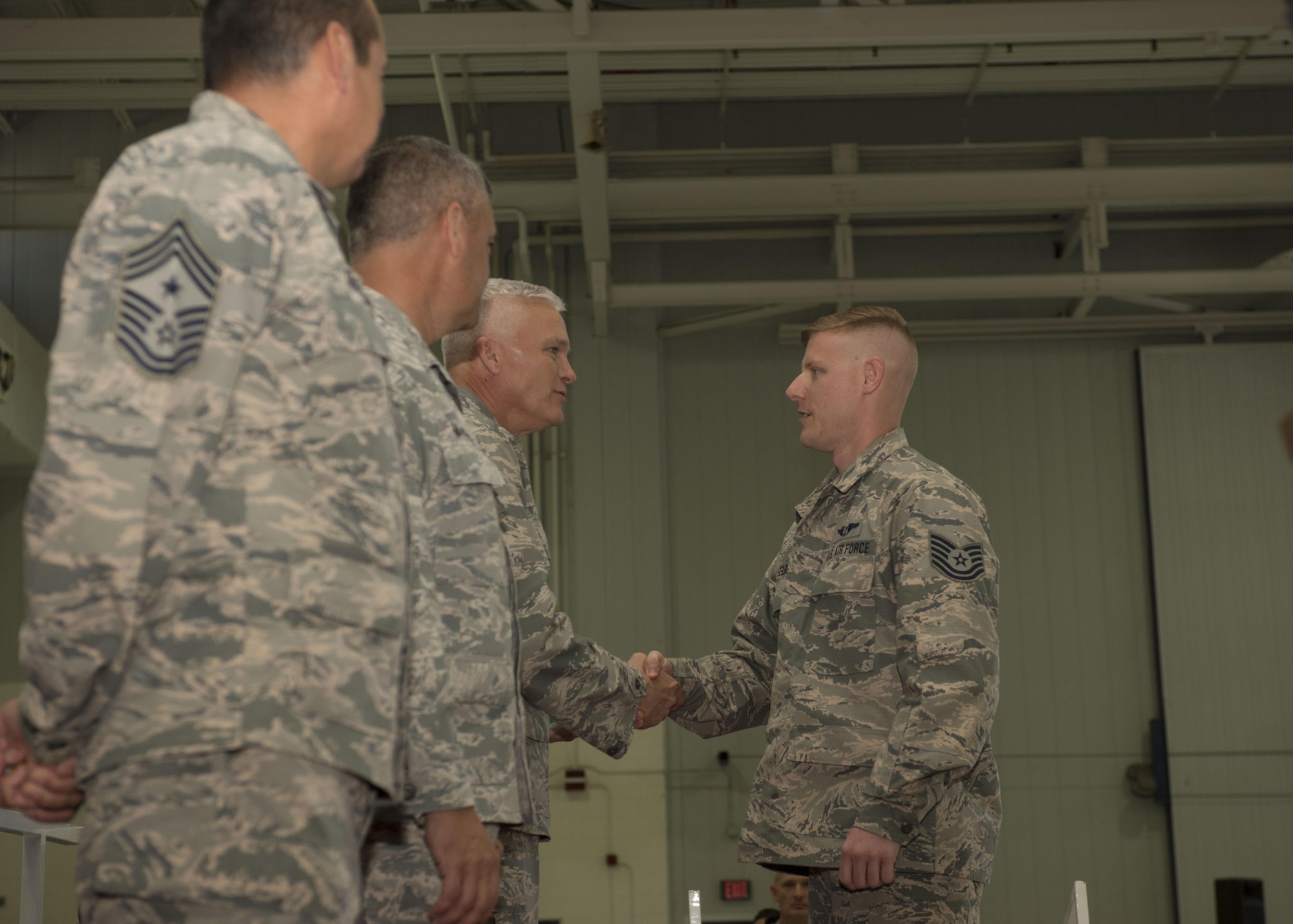 The 162nd Wing of the Arizona Air National Guard recognized its annual award winners from 2016 in a ceremony at the Tucson International Airport April 2. The ceremony recognized outstanding individuals and teams that contributed to the state and nation. (U.S.Air National Guard photo by Staff Sgt. Gregory Ferreira)
