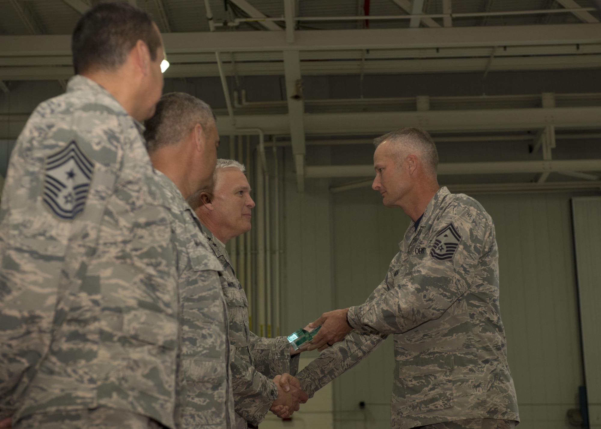 The 162nd Wing of the Arizona Air National Guard recognized its annual award winners from 2016 in a ceremony at the Tucson International Airport April 2. The ceremony recognized outstanding individuals and teams that contributed to the state and nation. (U.S.Air National Guard photo by Staff Sgt. Gregory Ferreira)
