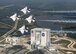 Retired Air Force Col. and astronaut Buzz Aldrin, flies with the U.S. Air Force Thunderbirds, April 2, 2017, at Cape Canaveral, Fla. (U.S. Air Force photo/Tech. Sgt. Christopher Boitz)