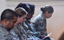 NAVAL AIR STATION FORT WORTH JOINT RESERVE BASE, Texas -- Members of the 301st Fighter Wing participate in the 8th Annual Candlelight Vigil at the base chapel, April 6, 2017, in a show of support for National Crimes Victims’ Rights Week. This week&#39;s goal is to raise awareness of victims’ rights, while honoring them and those who advocate on their behalf. (U.S. Air Force photo by Staff Sgt. Samantha Mathison)