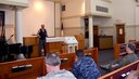 NAVAL AIR STATION FORT WORTH JOINT RESERVE BASE, Texas -- Mr. Jimm Harper, 301st Fighter Wing primary prevention of violence specialist, speaks on the importance of support and resiliency during the 8th Annual Candlelight Vigil at the base chapel, April 6, 2017. The vigil was held in support for National Crimes Victims’ Rights Week to promote awareness of victim’s rights, while honoring them and those who advocate on their behalf. (U.S. Air Force photo by Staff Sgt. Samantha Mathison)