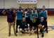 The 97th Logistics Readiness Squadron team poses for a photo after winning the 2017 Altus Air Force Base Basketball championship, April 4, 2017, at Altus Air Force Base, Oklahoma. The Fitness Center offers several sports throughout the year as a way to support Airmen morale and comradery. (U.S. Air Force Photo by Airman 1st Class Jackson N. Haddon/Released).