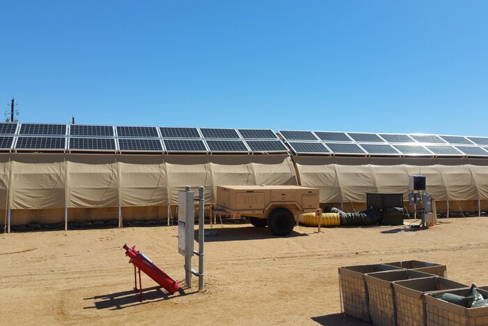 Part of the Air Force Research Laboratory’s forward operating base of the future demonstration is one complete expeditionary microgrid system, pictured here at Lackland Air Force Base in San Antonio, February 25, 2016. Air Force photo by Donna Lindner