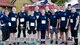 Members of the 14th Medical Group pose for a photo after participating in the Spring Pilgrimage Kickoff 5K and Half Marathon April 1, 2017 in Columbus, Mississippi. Eleven of the 12 14th MDG participants ran the half marathon. 
