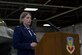 U.S. Air Force Maj. Kristen M. Torma, 20th Aircraft Maintenance Squadron (AMXS) commander, speaks during a memorial service for Staff Sgt. Austin Terrell, 20th AMXS armament technician, at Shaw Air Force Base, S.C., April 7, 2017. Friends and family gathered to share memories about Terrell, remembering him as a meritorious Airman, a treasured member of Team Shaw and a loving husband. (U.S. Air Force photo by Airman 1st Class Destinee Sweeney)