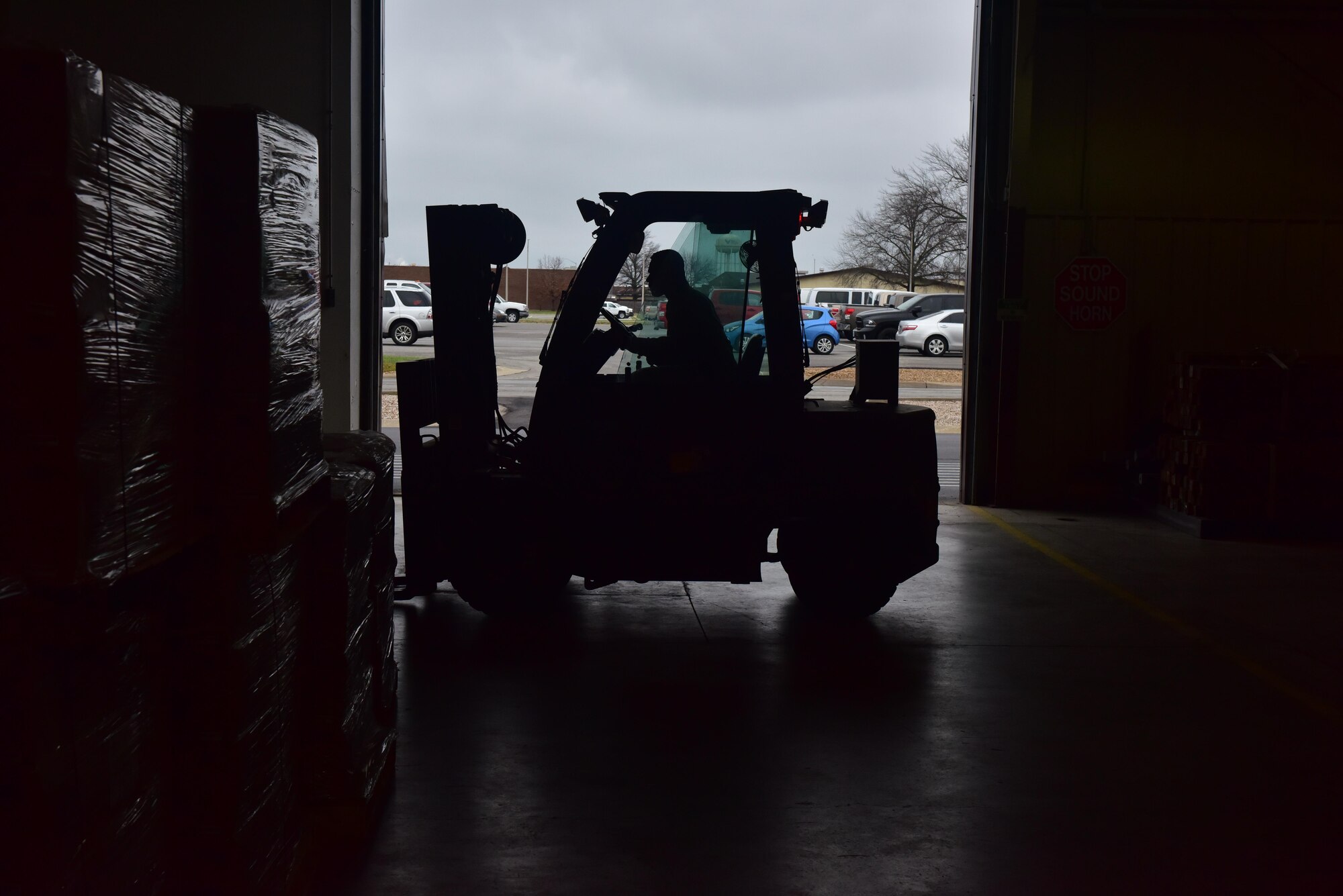 Airmen with the 509th and 131st Logistics Readiness Squadrons supported the humanitarian relief effort Convoy of Hope at Whiteman Air Force Base, Mo., April 1, 2017. More than 84,000 pounds of fortified rice and soy protein were convoyed in an initiative to feed more than 65,000 children in Haiti. (U.S. Air Force photo by Senior Airman Jovan Banks)