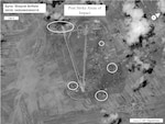 A battle damage assessment image of Shayrat Airfield, Syria, following U.S. missile strikes delivered by the USS Ross and USS Porter Arleigh Burke-class guided-missile destroyers, April 6, 2017. The U.S. fired 59 Tomahawk missiles into Syria in retaliation for Syrian President Bashar Assad regime’s use of nerve agents to attack his own people. Courtesy photo