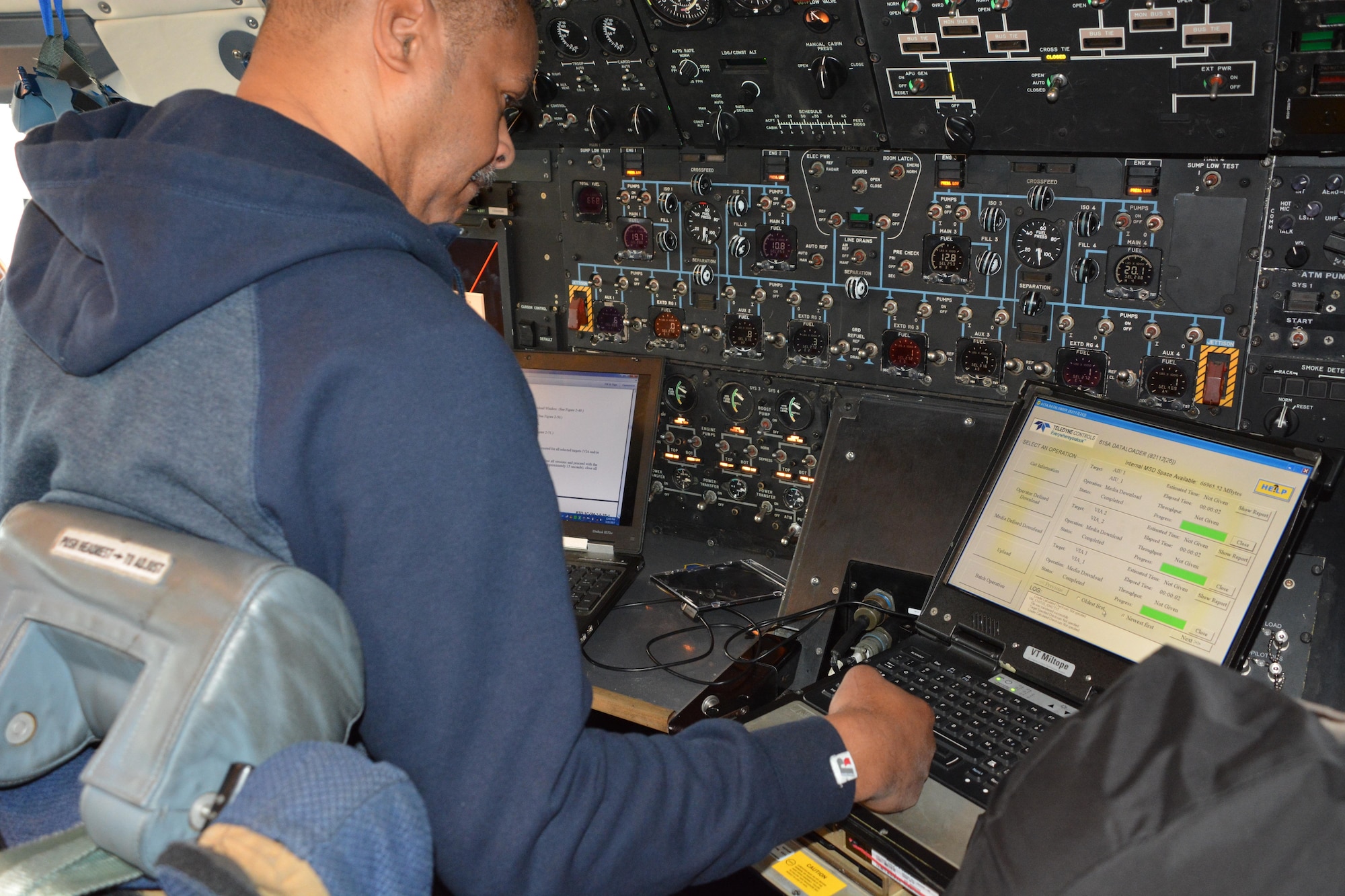Cyber-security systems are tested on a C-5M at Joint Base McGuire-Dix-Lakehurst. The crew was tested through multiple simulated cyber-security attacks in order to better prepare them for real world cyber-threats.