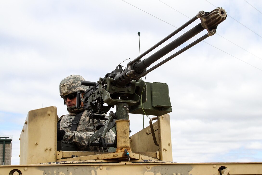 Army Reserve Spc. Joel Santana Rodriguez, from the 430th Quartermaster Company, based out of Fort Buchanan, Puerto Rico, prepares to clean an M2 .50 caliber machine gun after crew-served qualification during Operation Cold Steel at Fort McCoy, Wis., on March 31, 2017. The company is assigned to the 1st MSC, based out of Fort Buchanan, Puerto Rico, which provides mission command to assigned units of the Army Reserve in Puerto Rico and the U.S. Virgin Islands to ensure unit readiness to deploy to war and successfully execute their wartime missions. Operation Cold Steel is the U.S. Army Reserve’s crew-served weapons qualification and validation exercise to ensure that America’s Army Reserve units and Soldiers are trained and ready to deploy on short-notice and bring combat-ready, lethal firepower in support of the Army and our joint partners anywhere in the world. (U.S. Army Reserve photo by Spc. Jeremiah Woods, 358th Public Affairs Detachment / Released)