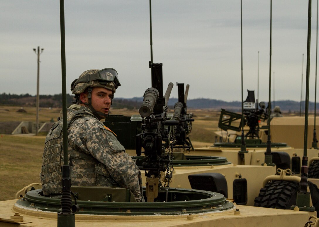 US Army Reserve Spc. Nathan Maddox with the 310th chemical company, 76th Operational Response Command, operates an M2 .50 caliber machine gun in preparation for qualification as part Operation Cold Steel at Fort McCoy, Wis., April 2, 2017. The 76th ORC is the Army Reserve’s center for Defense Support of Civil Authorities, coordinating support to state and local officials, first responders and other federal agencies during emergencies or natural disasters. Operation Cold Steel is the U.S. Army Reserve’s crew-served weapons qualification and validation exercise to ensure that America’s Army Reserve units and Soldiers are trained and ready to deploy on short-notice and bring combat-ready, lethal firepower in support of the Army and our joint partners anywhere in the world. (U.S. Army Reserve photo by Spc. Jeremiah Woods, 358th Public Affairs Detachment / Released)