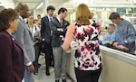 The 2017 Americas Competitiveness Exchange, or ACE, on innovation’s international delegation, hosted by the City of San Antonio, toured the Naval Medical Research Unit San Antonio at Joint Base San Antonio-Fort Sam Houston April 3 to learn about Navy medical research and possible collaboration opportunities. 