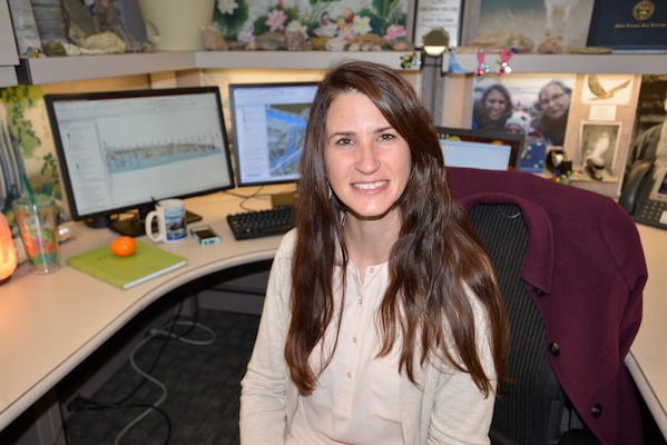 Laurel Blackman, U.S. Army Corps of Engineers Nashville District Engineering and Construction Division geologist, is the district’s employee of the month for February 2017.  (USACE photo by Mark Rankin)