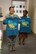 Ms. Laura Loftin, 301st Fighter Wing sexual assault response coordinator, hands out teal t-shirts to Tenth Air Force staff members in order to raise awareness of sexual assault and to empower members to take action in order
to prevent future assaults. This year's SAPR theme is 