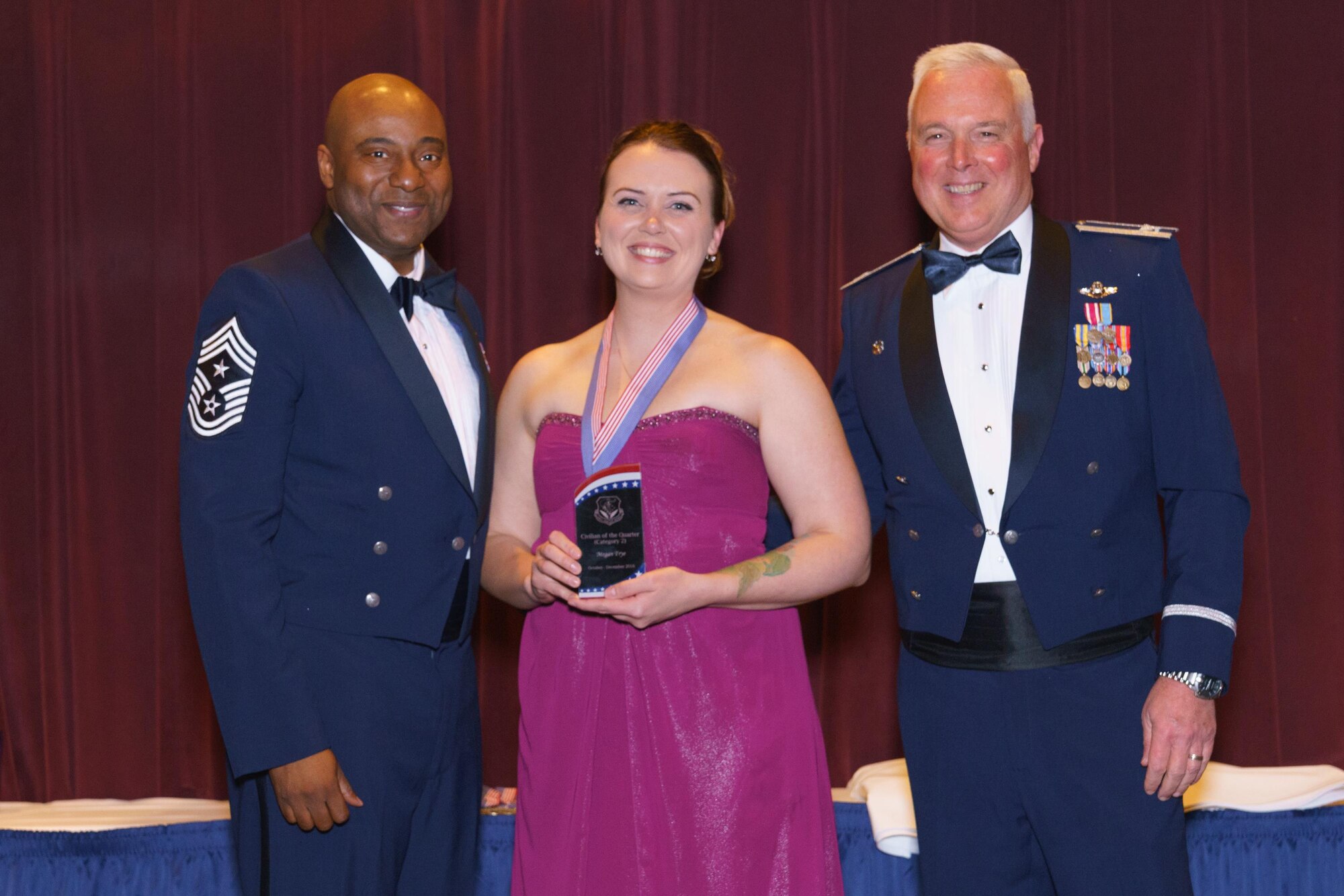 Awardees from the 446th Airlift Wing annual awards banquet April 1, 2017, at Joint Base Lewis-McChord, Wash.  