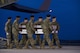 A U.S. Army carry team transfers the remains of Army Staff Sgt. Mark R. De Alencar of Edgewood, Md., April 10, 2017, at Dover Air Force Base, Del. De Alencar was assigned to the 1st Battalion, 7th Special Forces Group (Airborne), Eglin Air Force Base, Fla. (U.S. Air Force photo by Senior Airman Aaron J. Jenne)