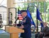 Maj. Gen. Eugene Haase, vice commander of Air Force Special Operations Command, speaks during his retirement ceremony at Hurlburt Field, Fla., April 10, 2017. Retired Lt. Gen. Donald Wurster, a previous commander of AFSOC, presided over the ceremony. (U.S. Air Force photo/Staff Sgt. Melanie Holochwost)