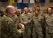 Gen. Stephen W. Wilson, Vice Chief of Staff of the U.S. Air Force, talks with Airmen from a 386th Air Expeditionary Wing aircraft maintenance unit at an undisclosed location in Southwest Asia April 9, 2017. After their all call, Wilson and Chief Master Sergeant of the Air Force Kaleth O. Wright visited several units around base to interact with Airmen in their workplace. (U.S. Air Force photo/Staff Sgt. Andrew Park)