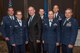 Col. Anthony Polashek, commander of the 934th Airlift Wing at the Minneapolis-St. Paul international Airport Air Reserve Station, Mn., joins retired Air Force Lt. Gen. David Deptula, dean of the Mitchell Institute for Aerospace Power Studies, in congratulating this years winners at the Air Force Association’s 2017 Awards Dinner sponsored by the General E. W. Rawlings Chapter, April 7 at the Town & Country Club in St. Paul, Minn. (U.S. Air Force photo by Master Sgt. Eric Amidon)