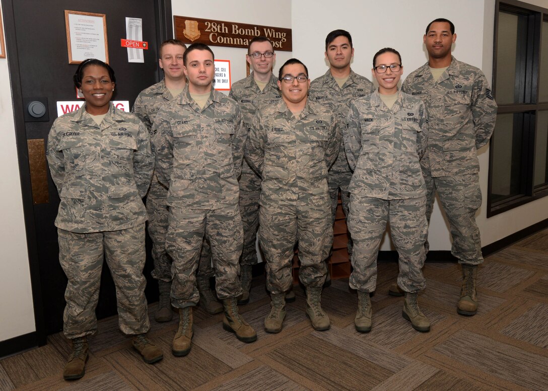 The 28th Bomb Wing Command Post at Ellsworth Air Force Base, S.D., was named the 2016 Medium Unit Command Post of the Year for Air Force Global Strike Command. The unit is on call 24/7 to deliver rapid notifications to the base populace during any type of emergency. The command post will go on to compete for the Air Force 2016 Medium Unit Command Post of the Year award. (Air Force photo by Airman 1st Class Denise Jenson)