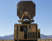 An Active Denial System from the Joint Non-Lethal Weapons Directorate is staged before conducting a counter personnel demo during Weapons and Tactics Instructor course (WTI) 2-17 at Site 50, Wellton, Ariz., April 4, 2017.  The Aviation Development, Tactics and Evaluation Department and Marine Operational Test and Evaluation Squadron One (VMX-1) Science and Technology Departments conducted the tactical demonstration to explore and expand existing capabilities. MAWTS-1 provides standardized advanced tactical training and certification of unit instructor qualifications to support Marine Aviation Training and Readiness and assist in developing and employing aviation weapons and tactics. (U.S. Marine Corps photo by Lance Cpl. Andrew M. Huff)