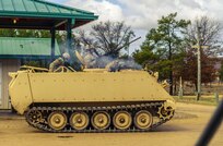 U.S. Army Reserve Soldiers begin the basic live-fire route in an M113 Armored Personnel Carrier during Operation Cold Steel at Fort McCoy, Wis., April 4, 2017. Operation Cold Steel is the U.S. Army Reserve's crew-served weapons qualification and validation exercise to ensure that America's Army Reserve units and Soldiers are trained and ready to deploy on short-notice and bring combat-ready and lethal firepower in support of the Army and our joint partners anywhere in the world. (U.S. Army Reserve photo by Spc. Maurice Cheeks, 319th Medical Detachment)