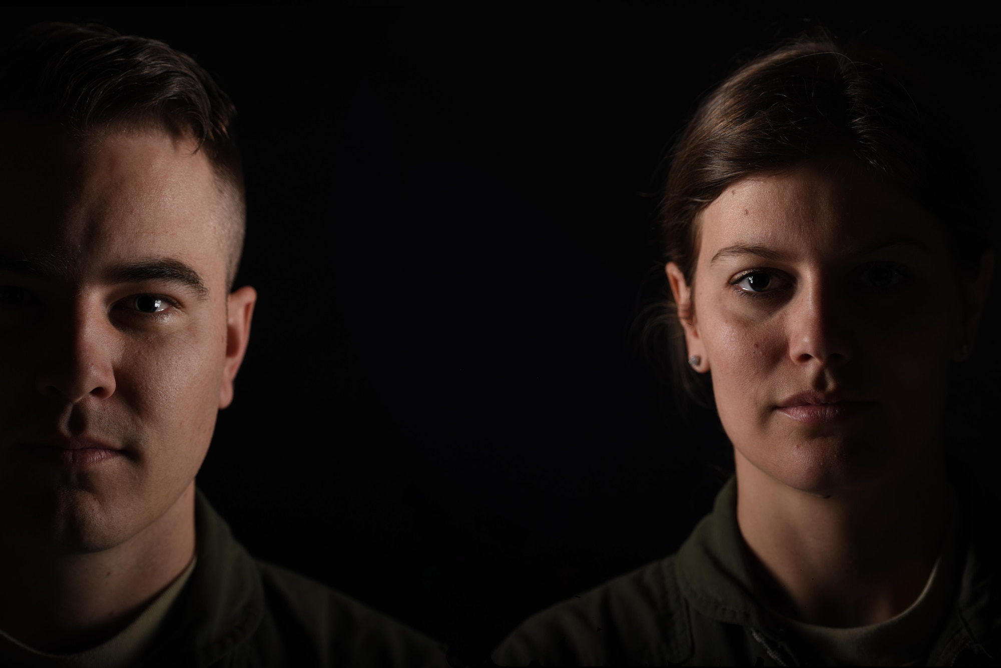 Capt. Gary Whiteman, 14th Airlift Squadron C-Flight assistant flight commander, 437th Airlift Wing, and his sister 1st Lt. Kristina Whiteman, 14th AS liaison officer, pose for a portrait at Joint Base Charleston, South Carolina April 10, 2017. The Whiteman siblings are both U.S. Air Force Academy graduates and C-17 Globemaster III pilots here. 