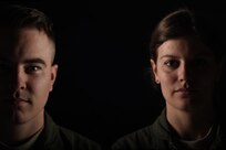 Capt. Gary Whiteman, 14th Airlift Squadron C-Flight assistant flight commander, 437th Airlift Wing, and his sister 1st Lt. Kristina Whiteman, 14th AS liaison officer, pose for a portrait at Joint Base Charleston, South Carolina April 10, 2017. The Whiteman siblings are both U.S. Air Force Academy graduates and C-17 Globemaster III pilots here. 