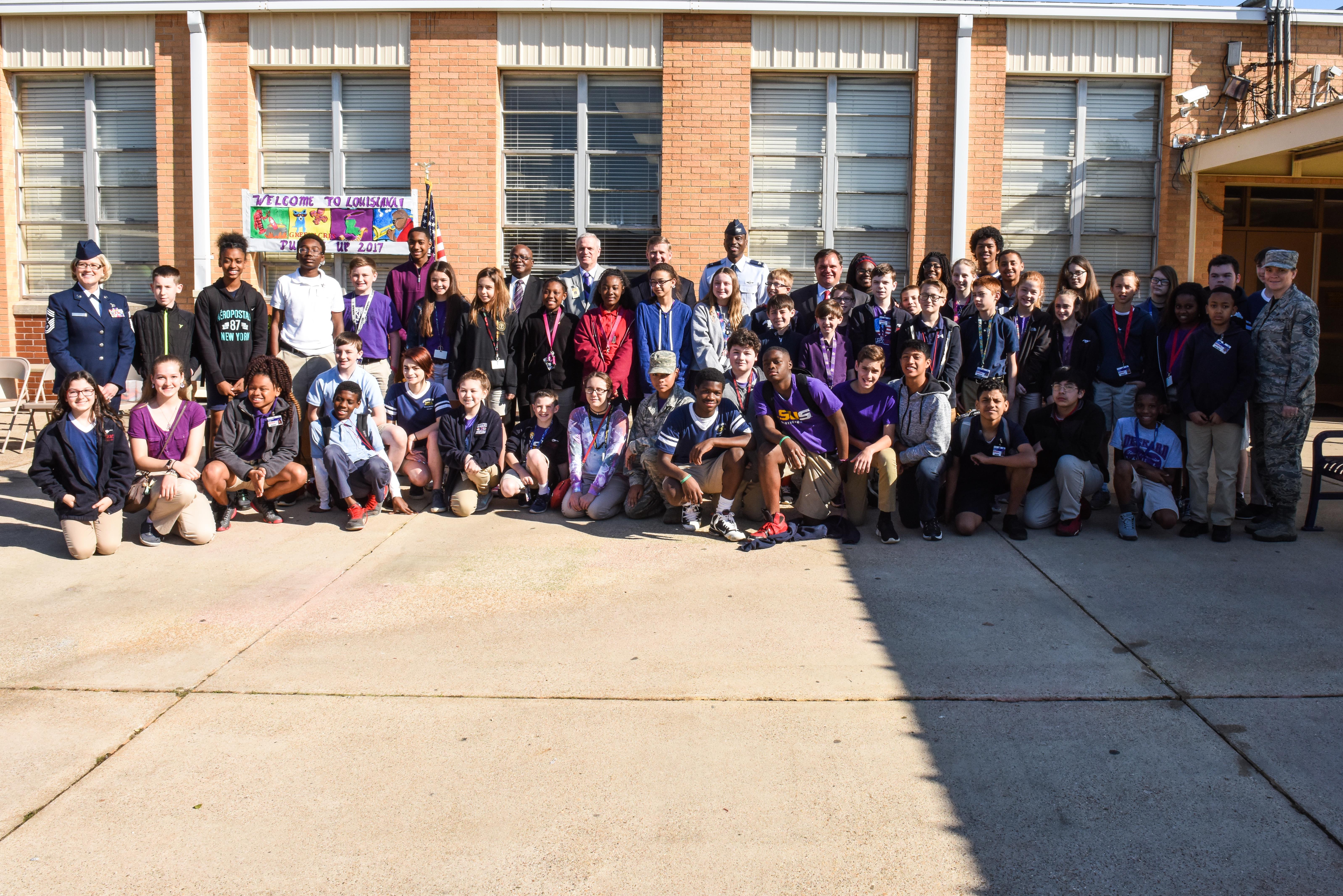 Green Acres Middle School honors military children on PurpleUp Day