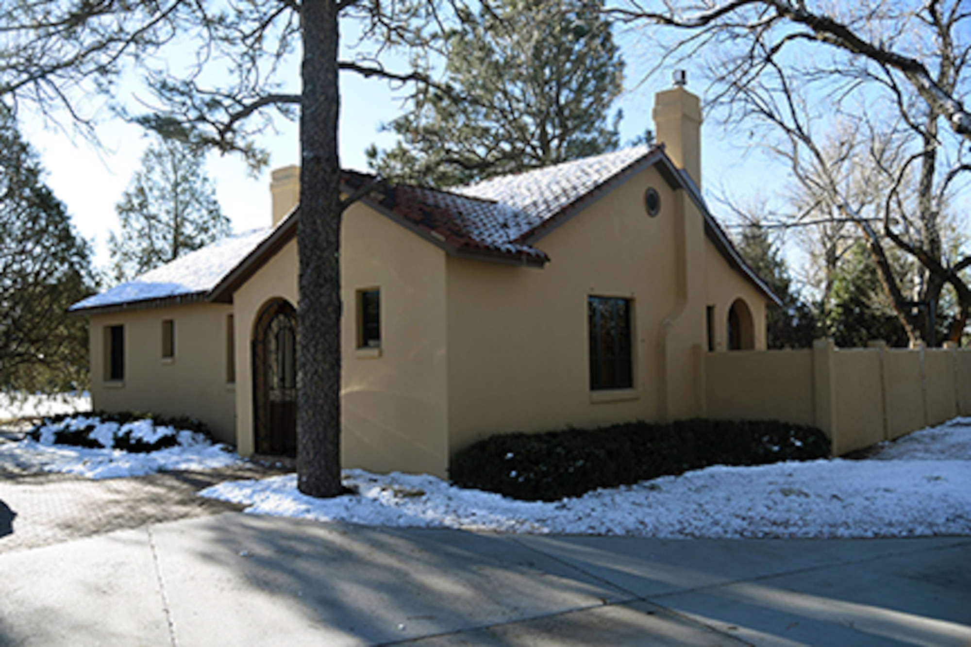 PETERSON AIR FORCE BASE, Colo. – The Spanish House serves as an office, full-time residence for the superintendent, and provides temporary quarters for stranded pilots and passengers at the Colorado Springs Municipal Airport in 1942. Today it provides temporary lodging. (Courtesy photo)
