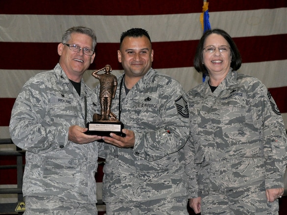 They’re known as the Airmen who “bust knuckles” to get the job done. The annual Travis Air Force Base Knucklebusters Banquet and Awards recognizes the top performers in all areas of maintenance, for the 60th and 349th Air Mobility Wings. (U.S. Air Force photos /Ellen Hatfield / released)
